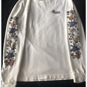 Vans White Floral Long Sleeve Shirt